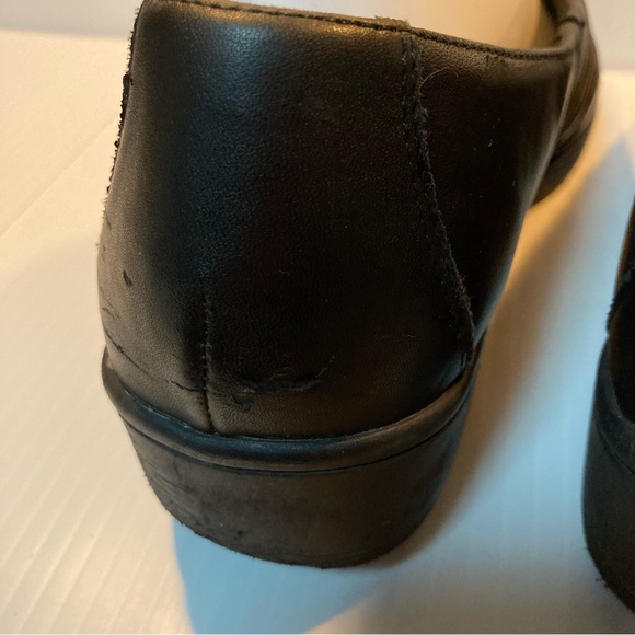 BASS Lite Eleanor Black Leather Slip On Oxford Loafers Womens 7 - Picture 7 of 16